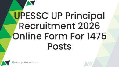 UPESSC UP Principal Recruitment 2026 Online Form For 1475 Posts