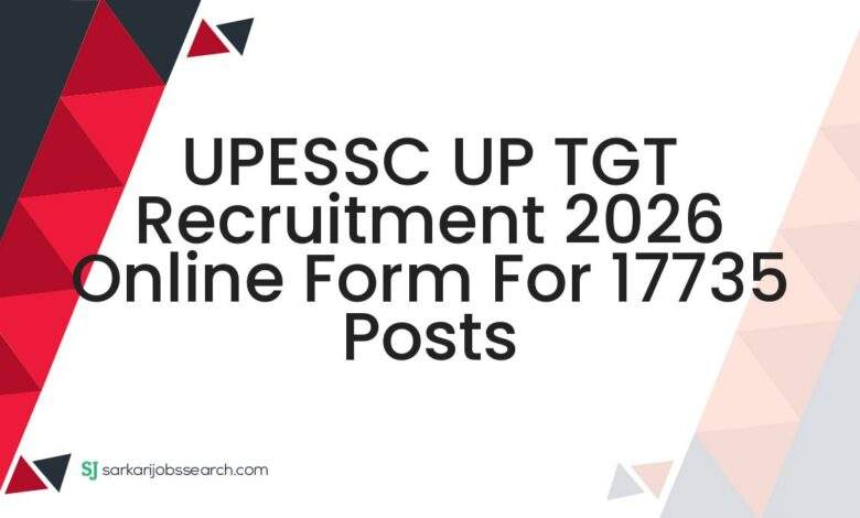 UPESSC UP TGT Recruitment 2026 Online Form For 17735 Posts